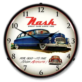 Collectable Sign and Clock - 1950 Nash Clock