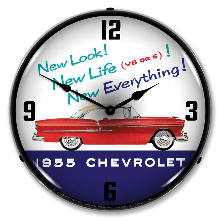 Collectable Sign and Clock - 1955 Chevrolet New Look Clock