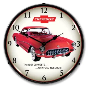 Collectable Sign and Clock - 1957 Corvette Fuel Injection Clock