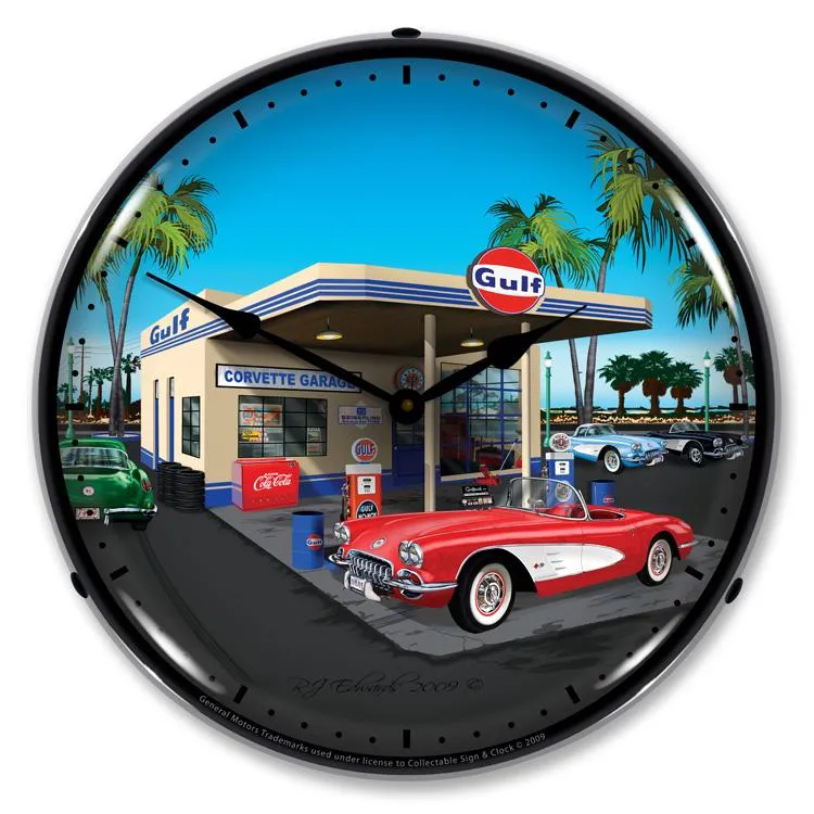 Collectable Sign and Clock - 1959 Corvette Clock