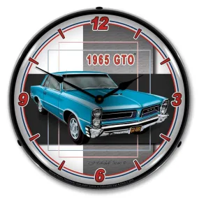 Collectable Sign and Clock - 1965  GTO Clock