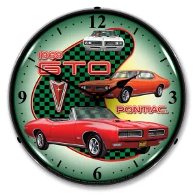 Collectable Sign and Clock - 1968 Pontiac GTO Clock