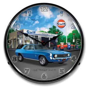 Collectable Sign and Clock - 1969 SS Camaro  Gulf Clock