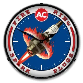 Collectable Sign and Clock - AC Spark Plugs Clock