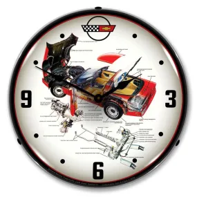 Collectable Sign and Clock - C4 Corvette Tech Clock