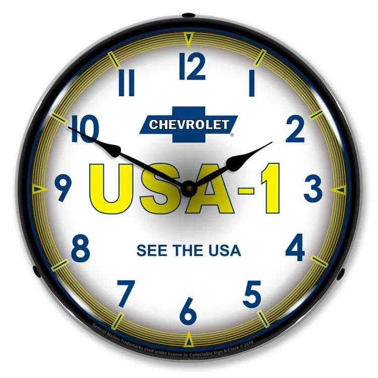 Collectable Sign and Clock - Chevrolet   USA1 Clock