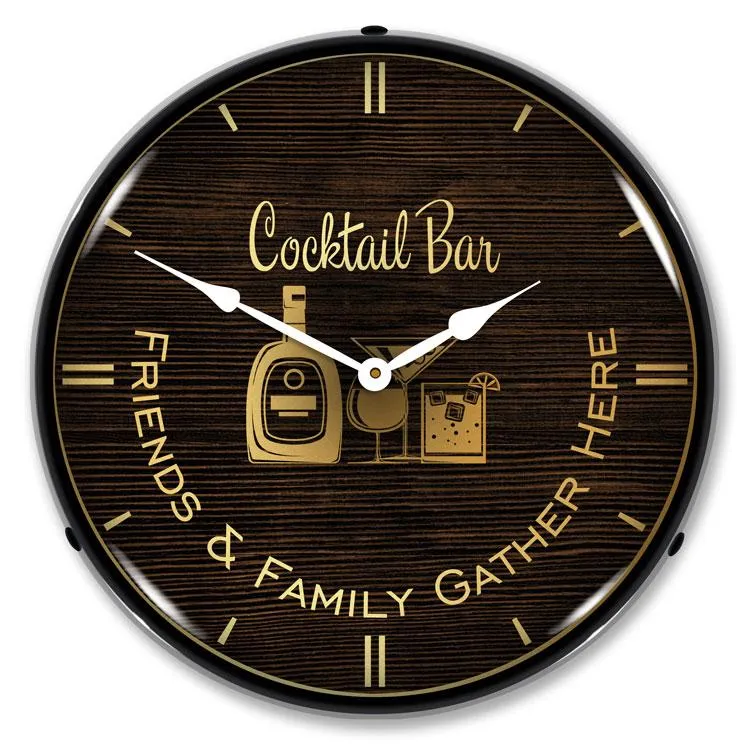 Collectable Sign and Clock - Cocktail Bar Clock