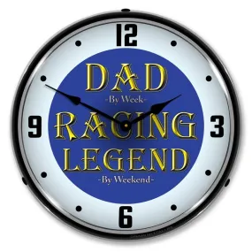 Collectable Sign and Clock - Dad the Racing Legend Clock