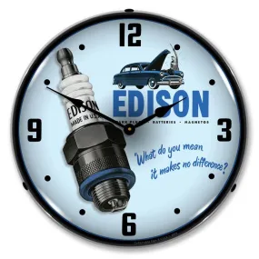 Collectable Sign and Clock - Edison Spark Plugs Clock