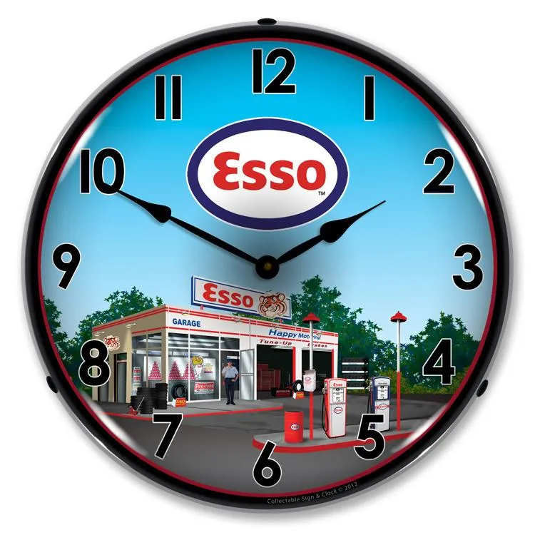 Collectable Sign and Clock - Esso Station Clock