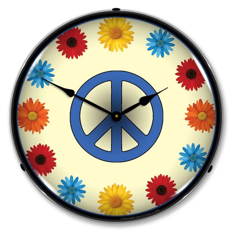 Collectable Sign and Clock - Flower Power Clock