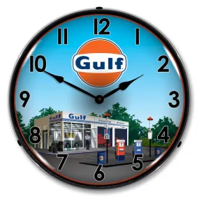 Collectable Sign and Clock - Gulf Station Clock