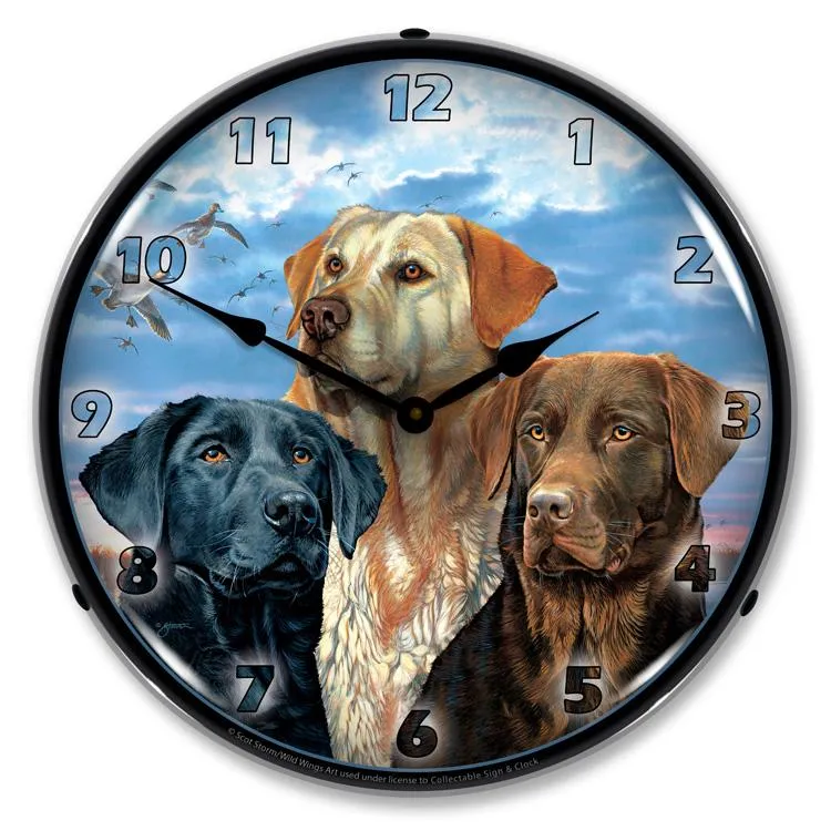 Collectable Sign and Clock - Labrador Retriever Clock