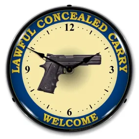 Collectable Sign and Clock - Lawful Concealed Carry Clock