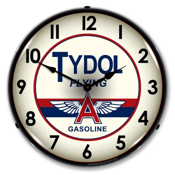 Collectable Sign and Clock - Lighted Tydol Gasoline Clock