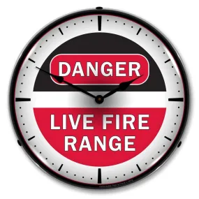 Collectable Sign and Clock - Live Fire Range Clock