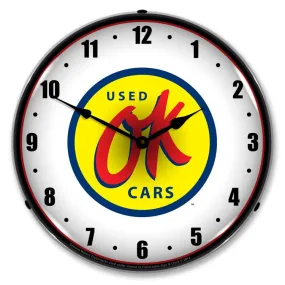 Collectable Sign and Clock - OK Used Cars Clock