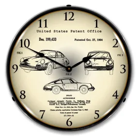 Collectable Sign and Clock - Porsche 911 1964 Patent Clock