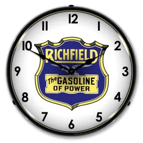 Collectable Sign and Clock - Richfield Gasoline Clock