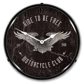 Collectable Sign and Clock - Ride to be Free Clock