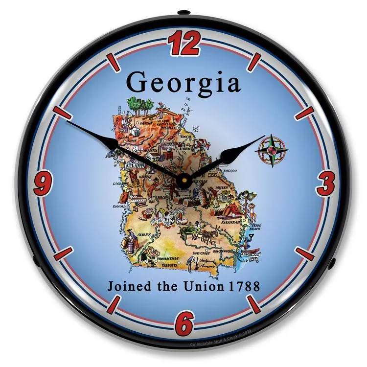 Collectable Sign and Clock - State of Georgia Clock