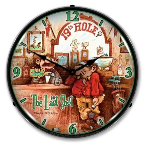 Collectable Sign and Clock - The Last Shot 19th Hole Clock