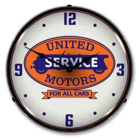 Collectable Sign and Clock - United Motors Service Clock