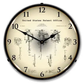 Collectable Sign and Clock - Wagner Tattoo Device 1904  Patent Clock