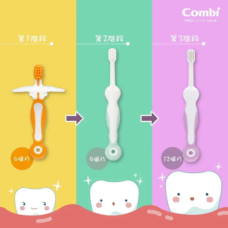 Combi Baby Teteo Baby First Toothbrush Step 1 (6m )