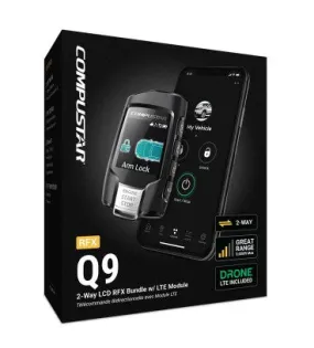 Compustar Q9 FM 2-Way LCD Remote Starter & Alarm Package