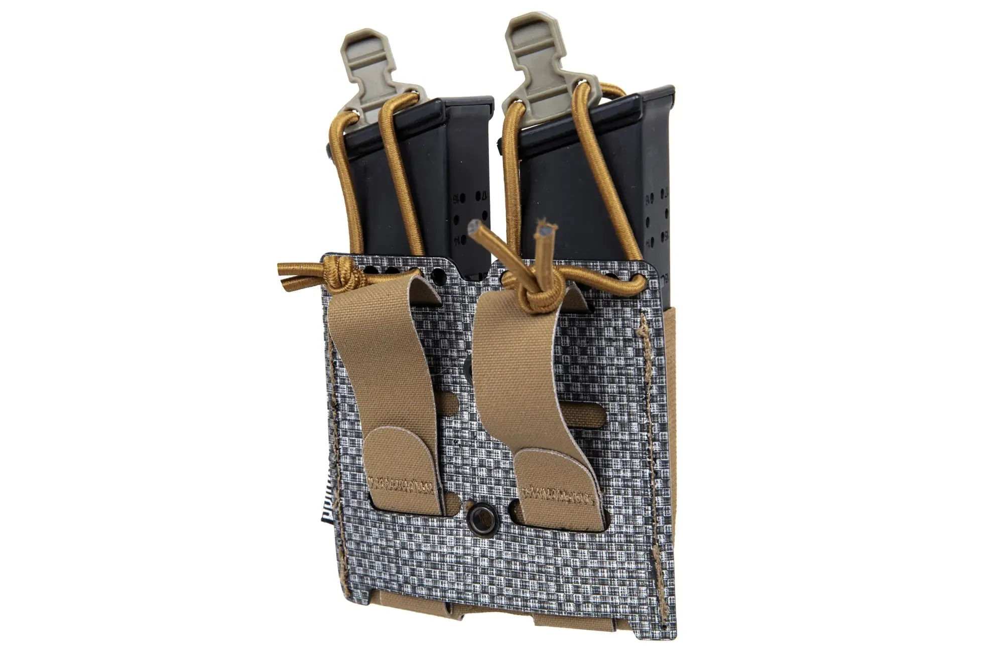 Coyote Brown flexible double pistol pouch