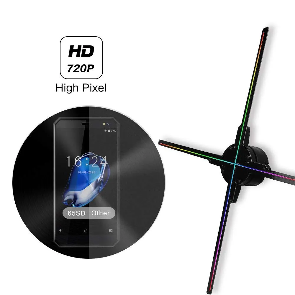 Crony 5D 50" holographic led fan AD Hologram Advertising Display With APP WIFI Adve ADrtising Display Holographic Imaging Naked Eye Fan