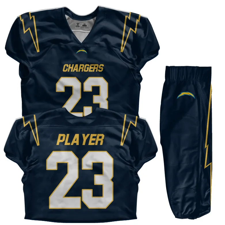 Custom Football Uniform (Youth) - Chargers