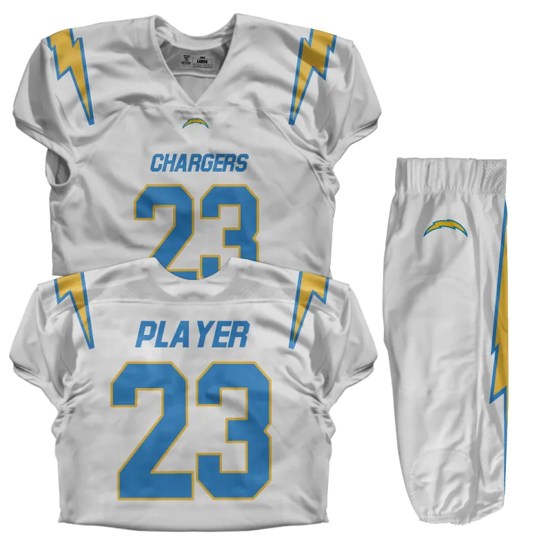 Custom Football Uniform (Youth) - Chargers