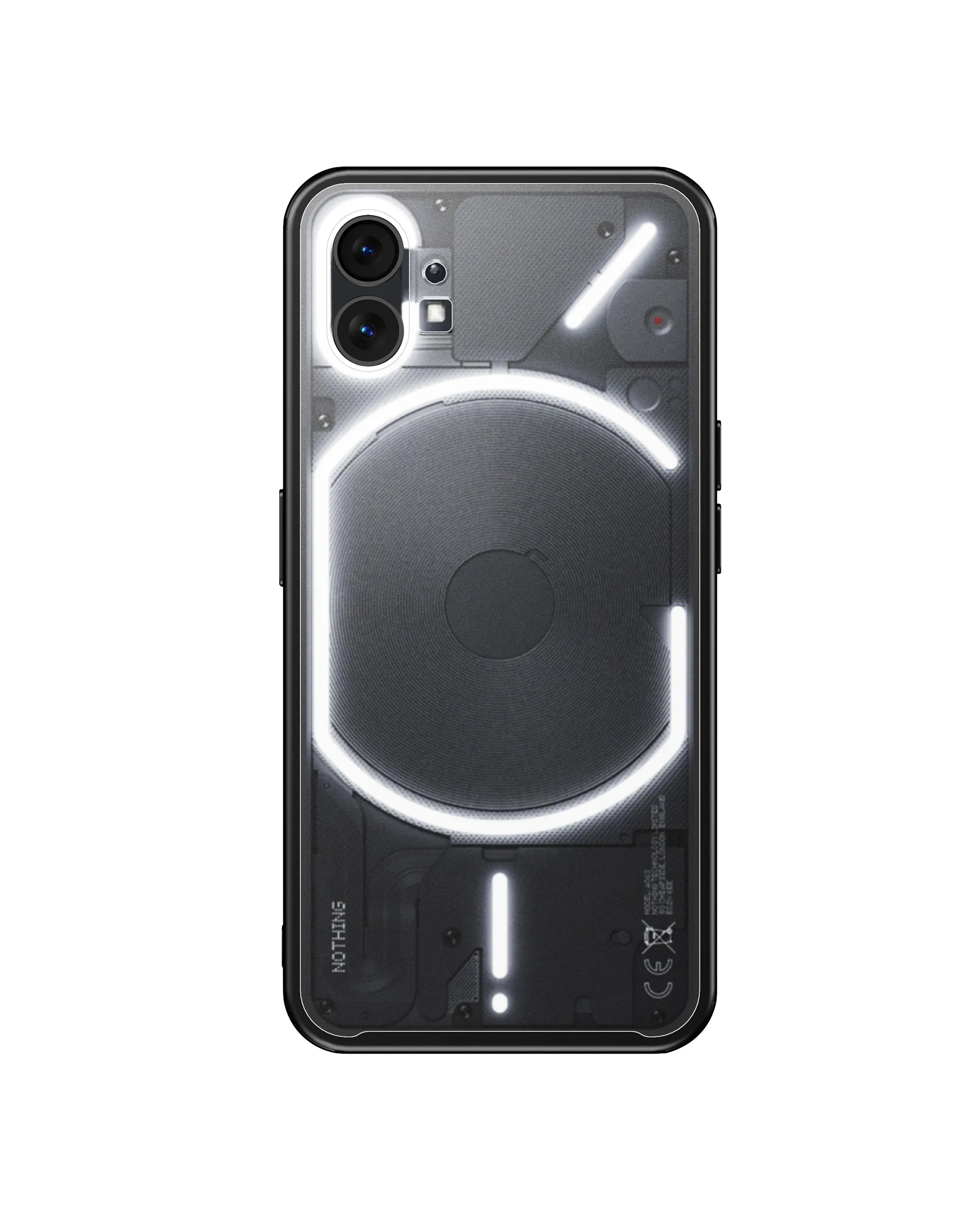 DailyObjects Black Frosted Clear Case Cover For Nothing Phone 1