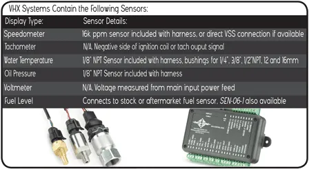 Dakota Digital VHX Universal Recessed Oval Gauges