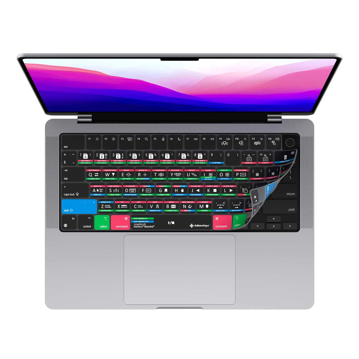 DaVinci Resolve Keyboard Covers for MacBook and iMac