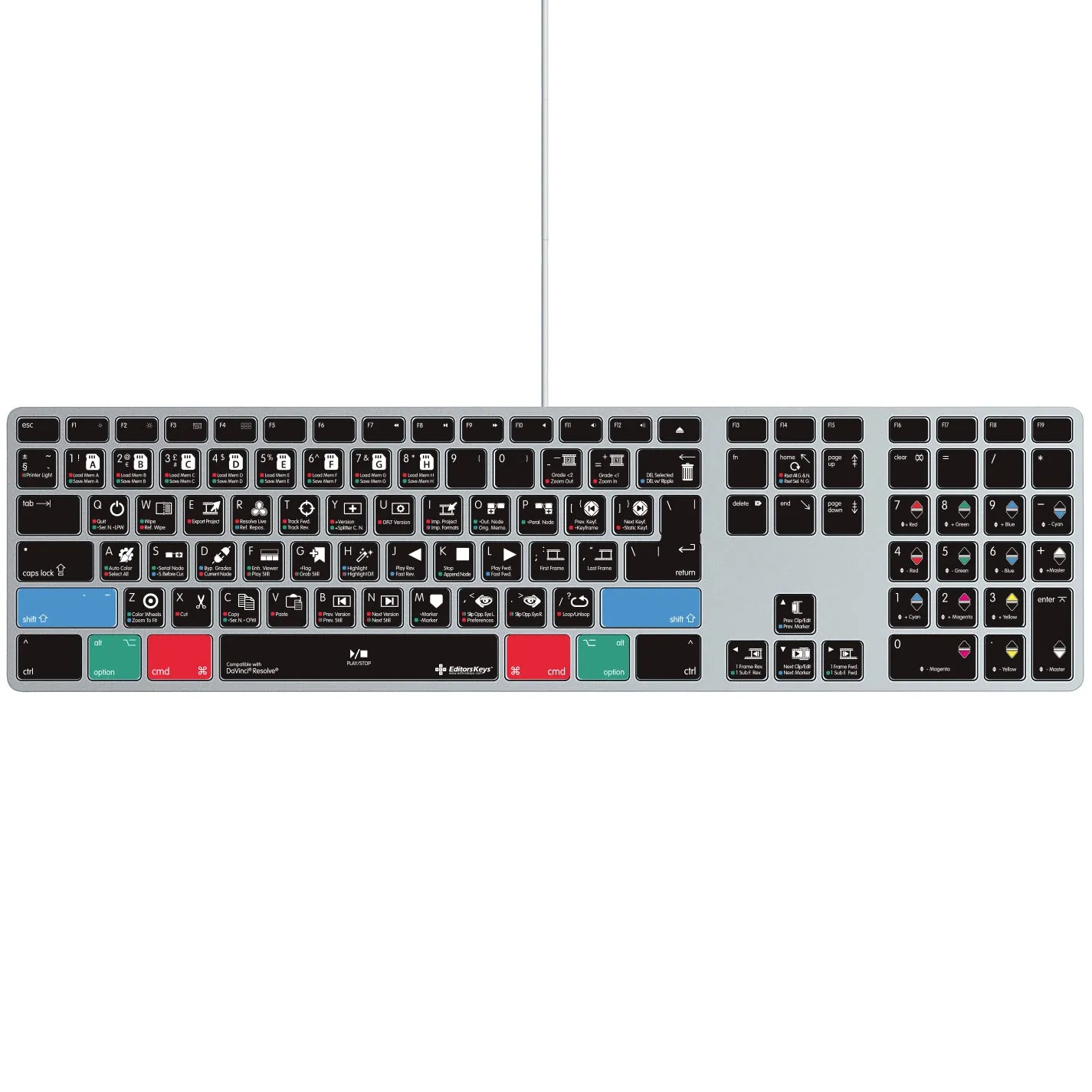 DaVinci Resolve Keyboard Covers for MacBook and iMac