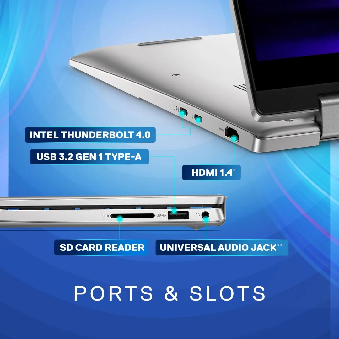 Dell Inspiron 7430 2in1 Touch Laptop, Intel Core i7-1355U Processor/16GB/512GB SSD/14.0" FHD  16:10 Aspect Ratio/Active Pen/Backlit KB   FPR/Windows 11   MSO'21/McAfee 15 Months/Platinum Silver/1.58kg