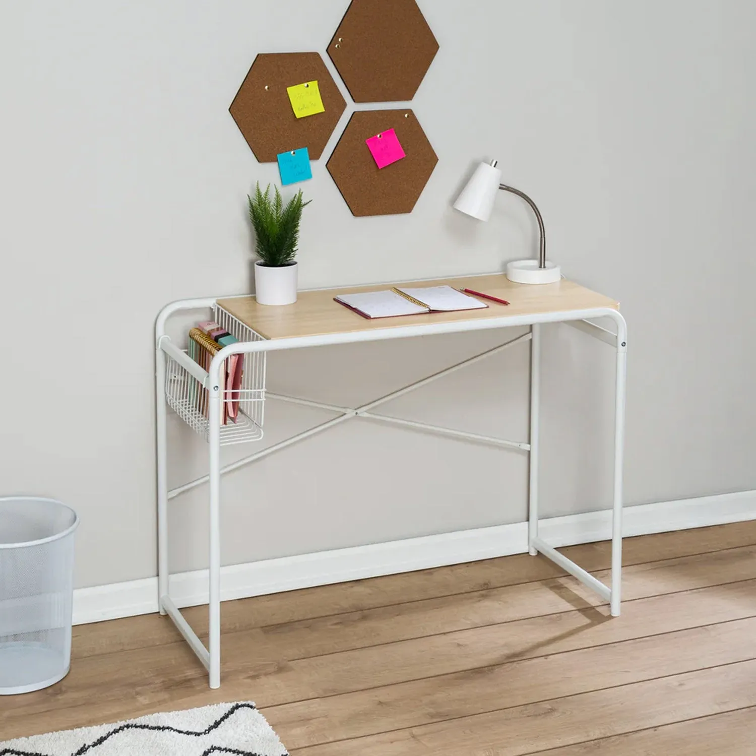 Desk with Side Basket