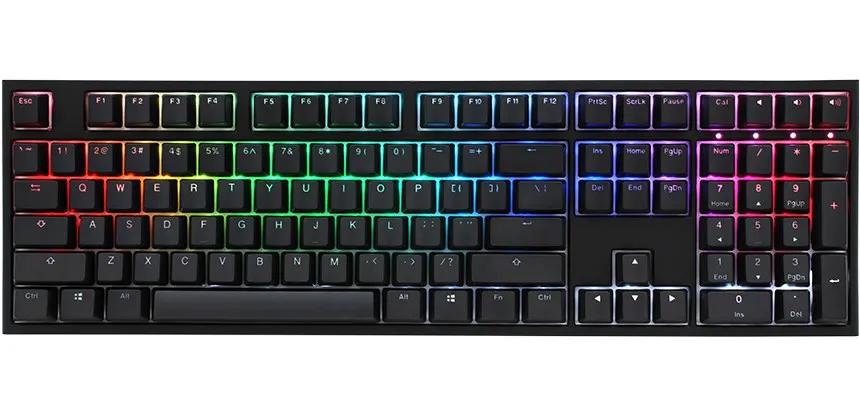 Ducky One 2 Backlit Gaming Keyboard, Mx-Brown, Rgb Led - Black, Ch-Layout