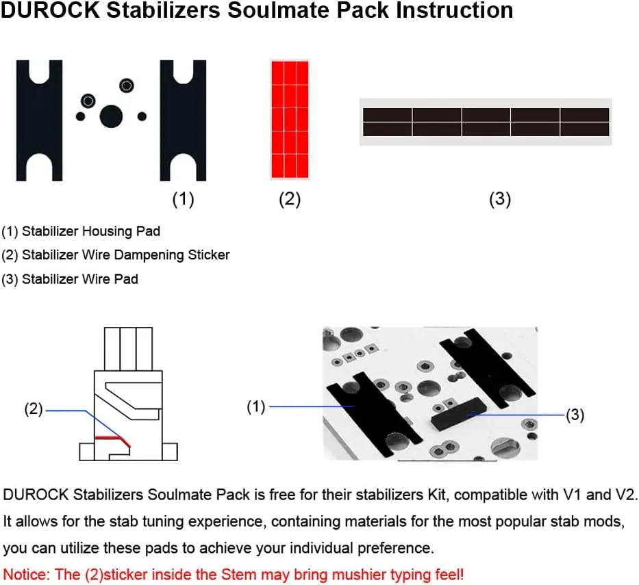 Durock V2 Screw-in stabilizers