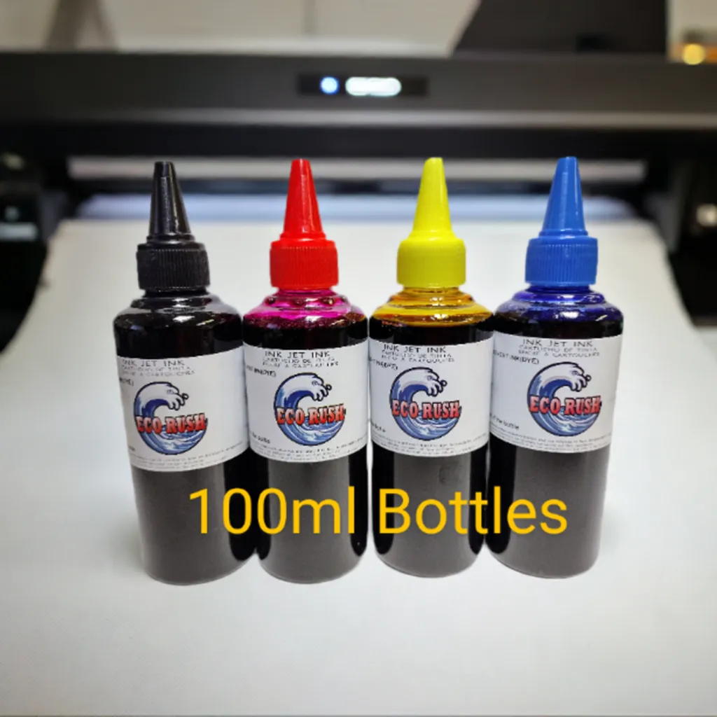 Eco Rush Ink 100ml Size Bottles (Full Set or Single Bottles)