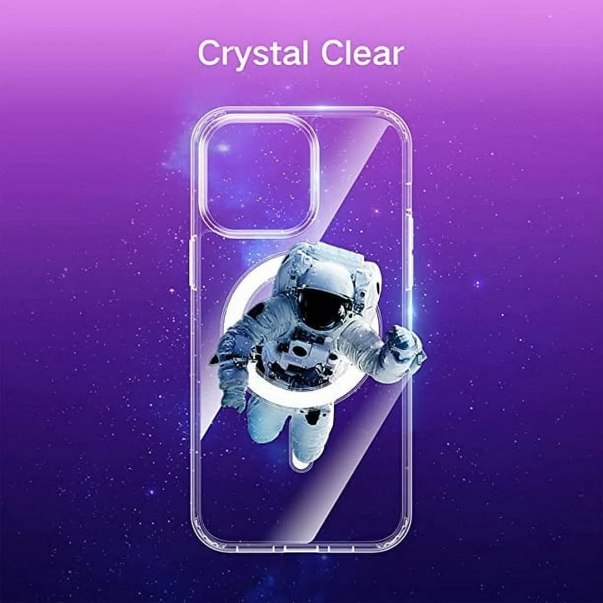 Entronix Case Magnetic Crystal Clear Case Designed for Apple iPhone 12 with 2 Tempered and Camera Lens, Shockproof Transparent