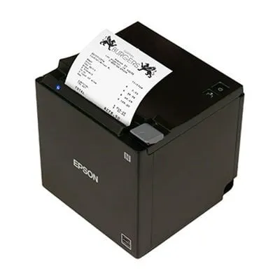 EPSON TM-M30II Black Receipt Printer with Built-In USB, Ethernet & Bluetooth, Includes AC Adaptor & Cable