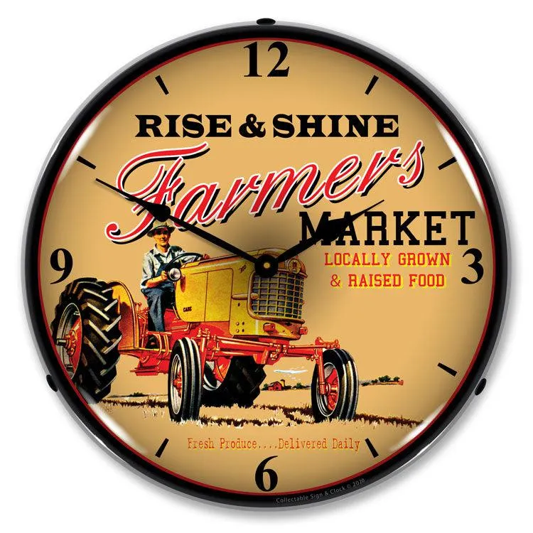 Farmers Market Backlit LED Clock