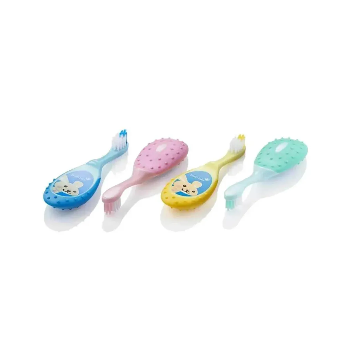 FlossBrushes™ Baby Bristles Toothbrush (0-3 Years) (4 Pack)