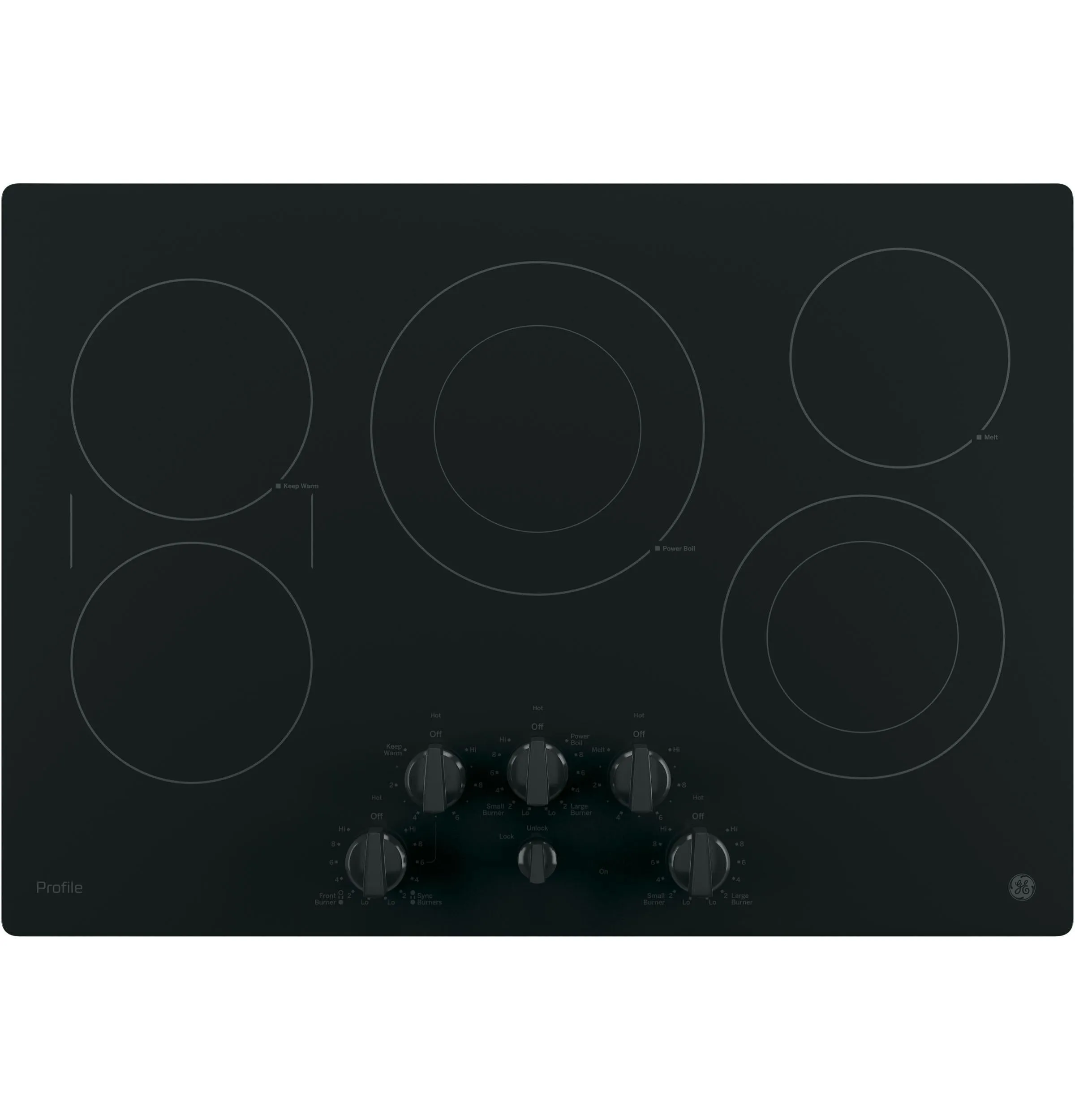 GE Profile™ 30" Built-In Knob Control Electric Cooktop