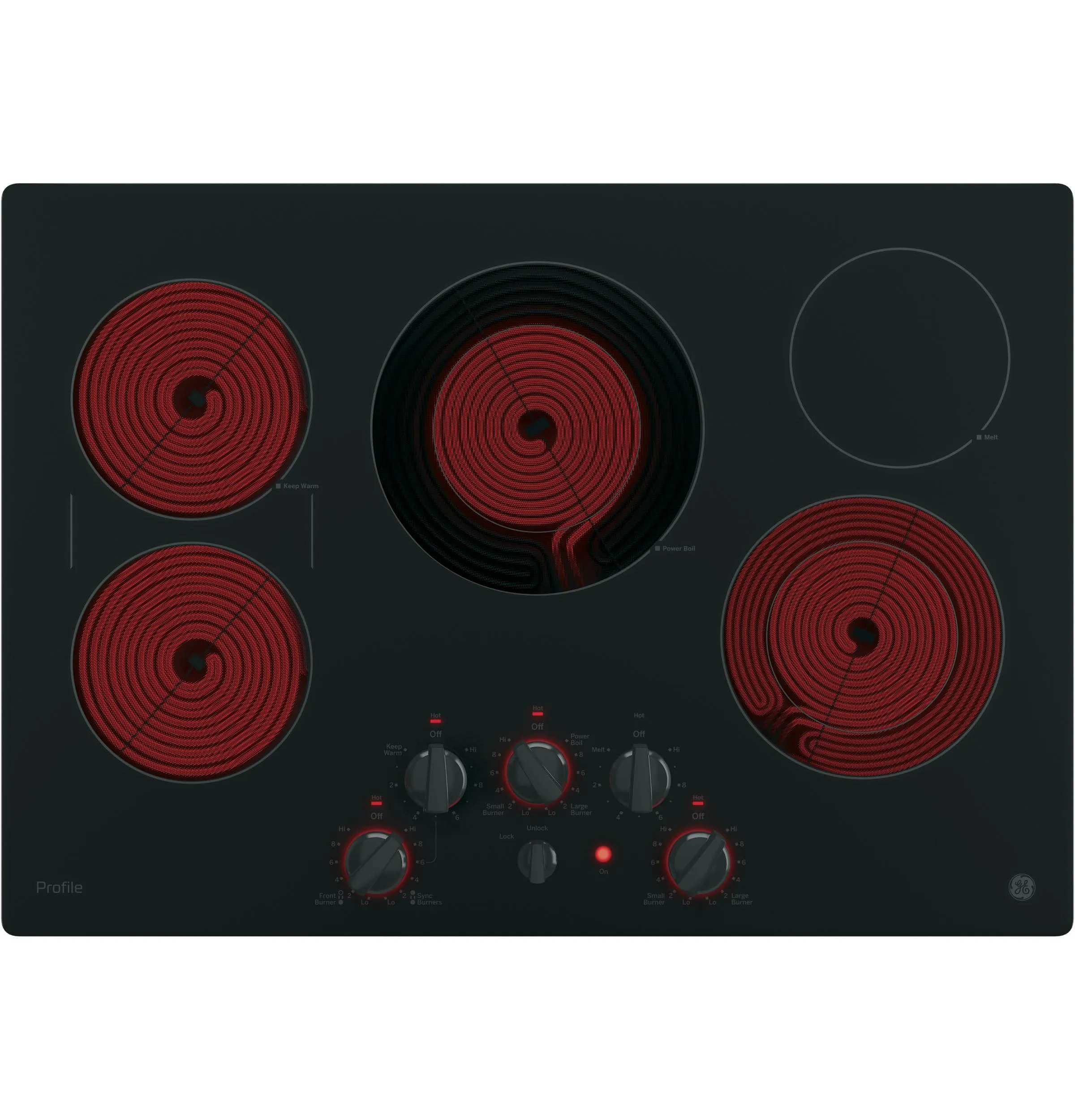 GE Profile™ 30" Built-In Knob Control Electric Cooktop