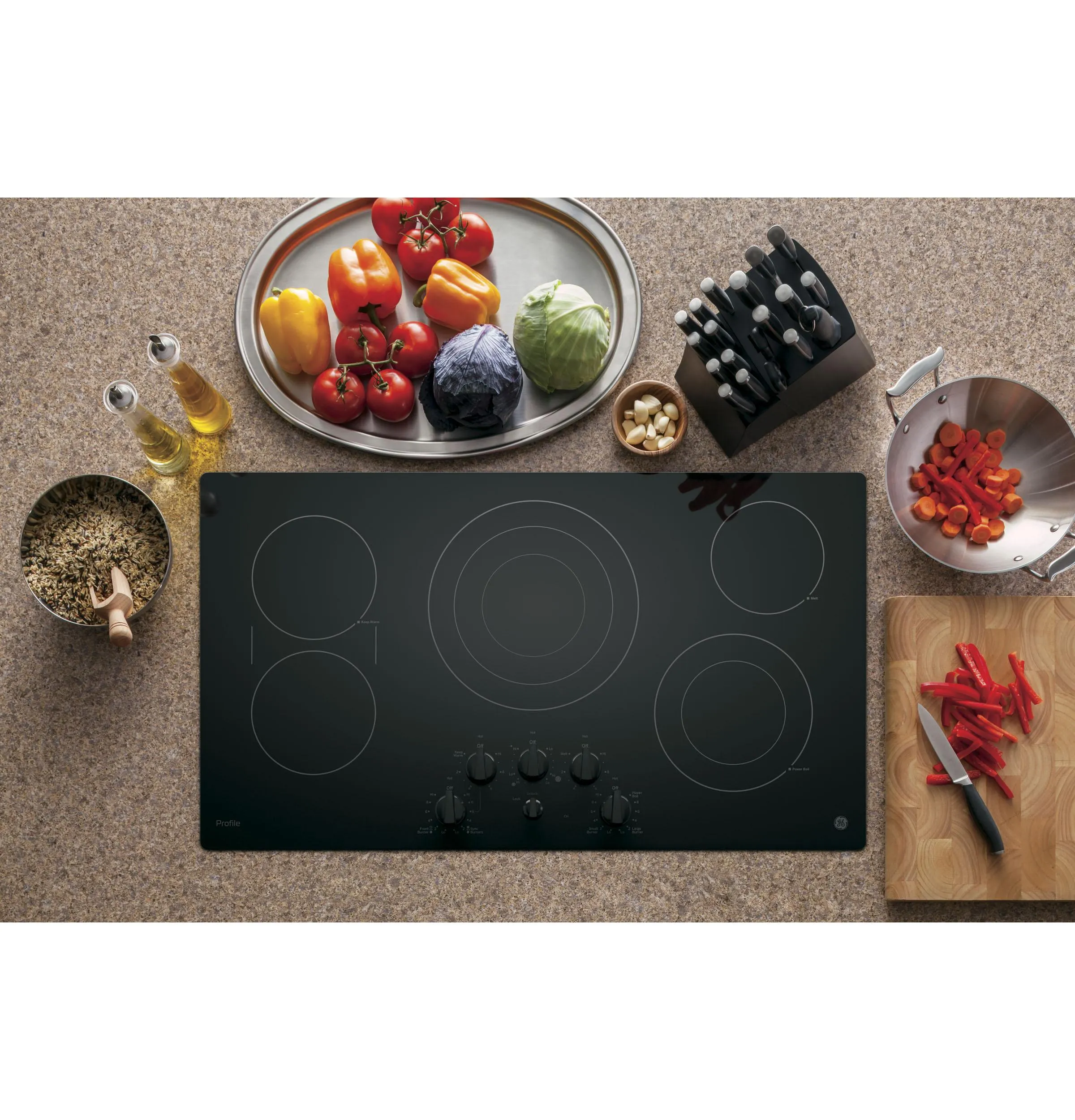 GE Profile™ 36" Built-In Knob Control Cooktop